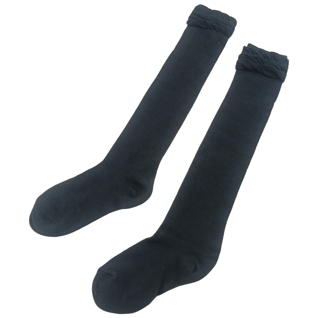 日系jk制服长筒袜纯黑色