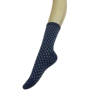 时尚 黑灰色波点男女同款 中筒袜 新款 日单春季