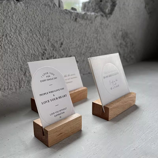 实木便签夹立式照片夹标签夹小木夹留言夹明信片支架相片卡片夹子