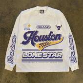 T恤男女同款 海外订单尾货 撤回外贸oversize重磅纯棉长袖 宽松上衣