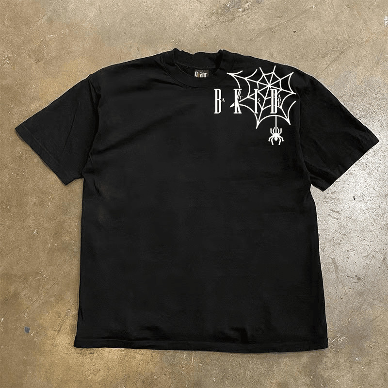OVERSEAS ORDER TAIL GOODS CUT THE LABEL TO WITHDRAW THE FOREIGN TRADE TIDE BRAND PERSONALITY HEAVY COTTON SHORT-SLEEVED T-SHIRT UNI TOP