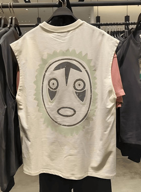 海外订单尾货~撤回外贸欧美hiphop情侣纯棉无袖T恤男嘻哈运动背心