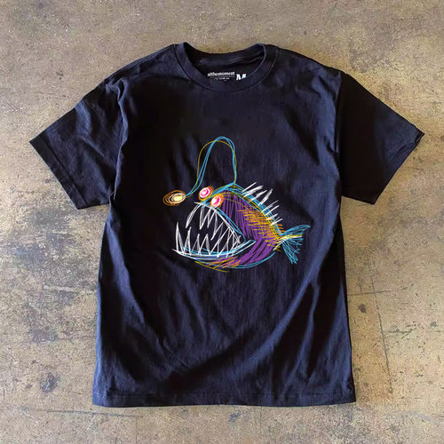 海外订单尾货~撤回外贸印花宽松百搭纯棉短袖t恤男女情侣ins上衣