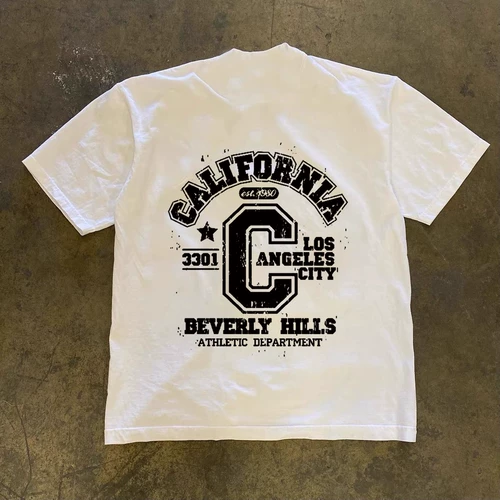 Tide, брендовая ретро хлопковая футболка с коротким рукавом для отдыха, круглый воротник