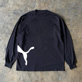 海外订单尾货~撤回外贸美式复古vibe潮牌纯棉长袖t恤男女同款上衣