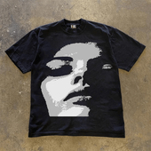 海外订单尾货 上衣 T恤男女纯棉情侣同款 撤回外贸美式 复古圆领短袖