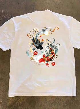 海外订单尾货~剪标撤回外贸美式潮牌纯棉短袖t恤男女半袖上衣ins