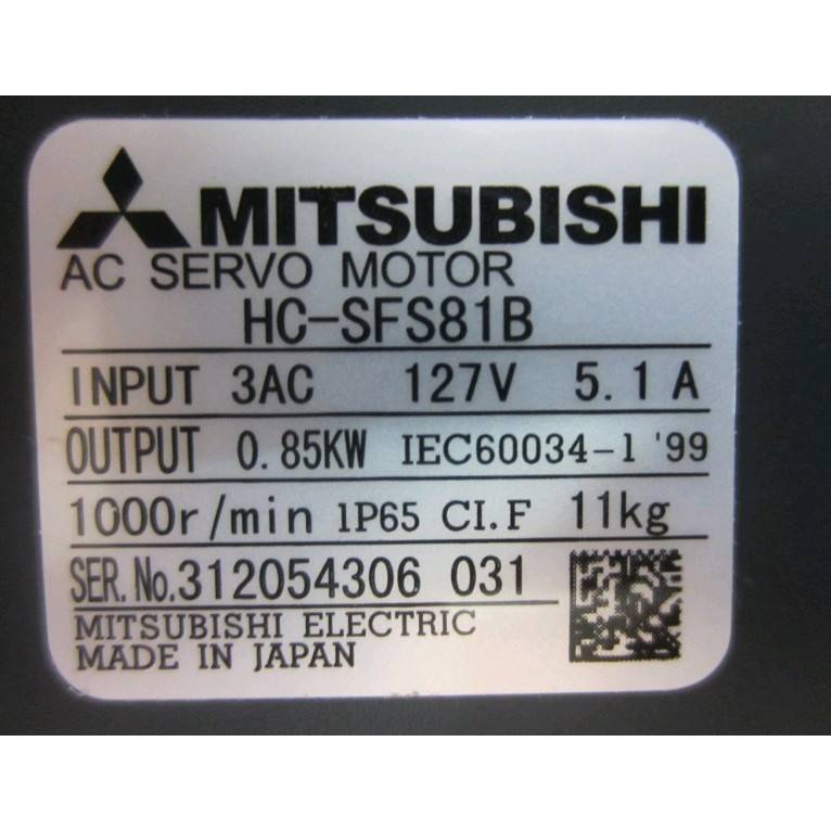 销售三菱伺服电机HC-SFS81B/HC-SFS81BK议价