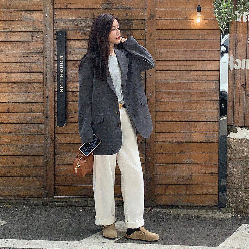 感工作服气质新款灰色外套休闲2024小个子年西服春秋韩版女海云