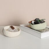 小红书婚礼同款 diy扩香石香氛容器新品 ins风无孔月球纹水泥迷你