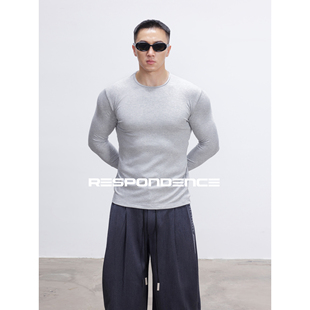 T恤 运动上衣打底健身长袖 RESPONDENCE 修身