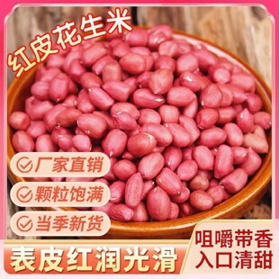 红皮花生米新货无壳红衣花生米干花生米生花生米口感香甜商用家用