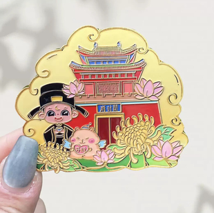 河南开封金属冰箱贴开封府包公创意冰箱装饰景区国潮文创旅游纪念