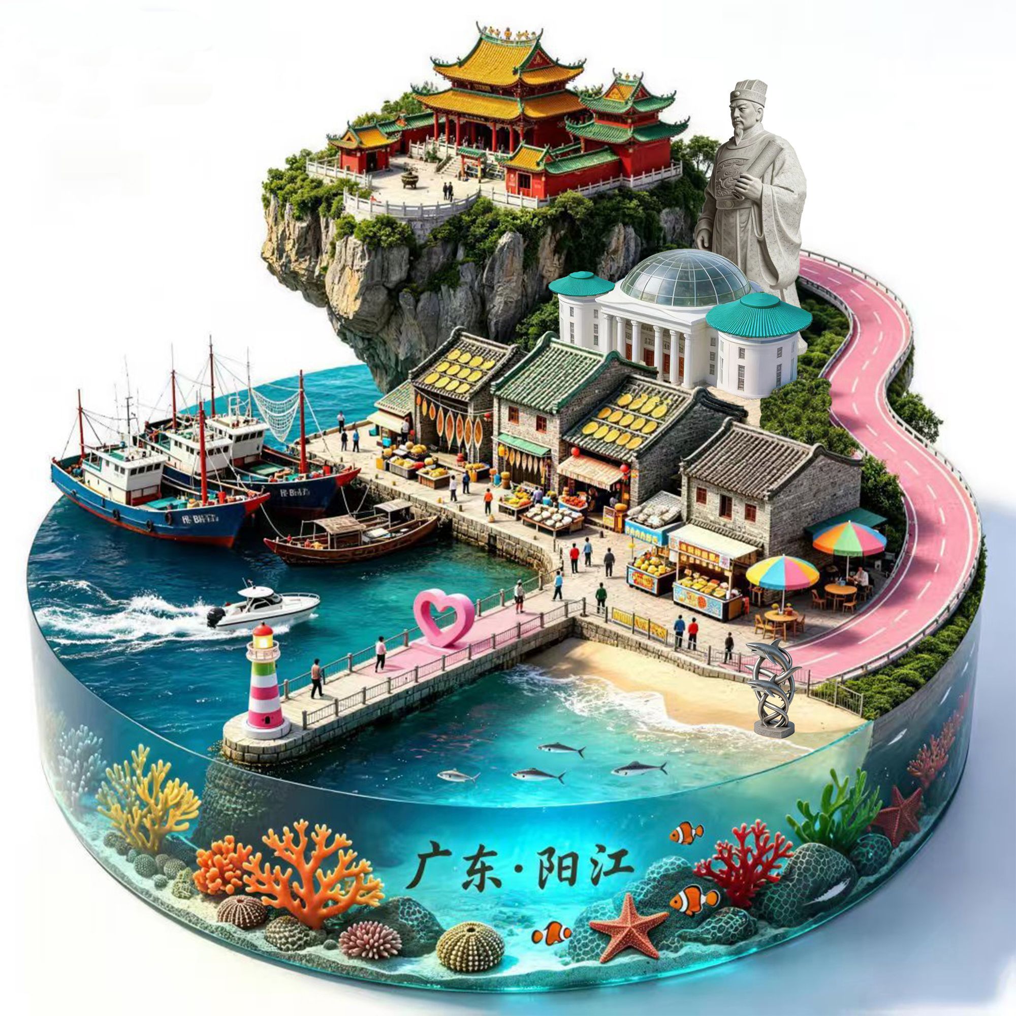 广东阳江冰箱贴海陵岛磁贴旅游景区城市金属个性创意文创礼品