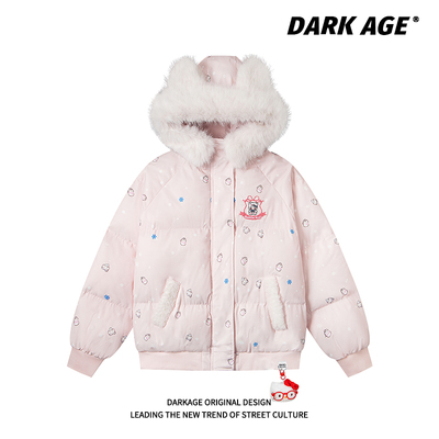 DARKAGE原创大毛领冬季棉服外套