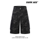 宽松阔腿短裤 DARKAGE原创美式 男女夏季 七分裤 复古多口袋迷彩工装