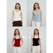 COUNTONME 弹力螺纹百搭显瘦工字吊带背心 遮副乳 夏季 刚需