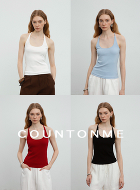 COUNTONME 夏季刚需/遮副乳 弹力螺纹百搭显瘦工字吊带背心