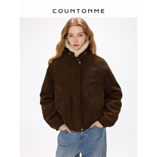 COUNTONME 复古摩登/三星可溯源90白鹅绒麂皮可拆卸保暖鹅绒服