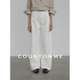 新疆棉休闲长裤 COUNTONME 巴恩风极简水洗重工镰刀白色牛仔裤 子
