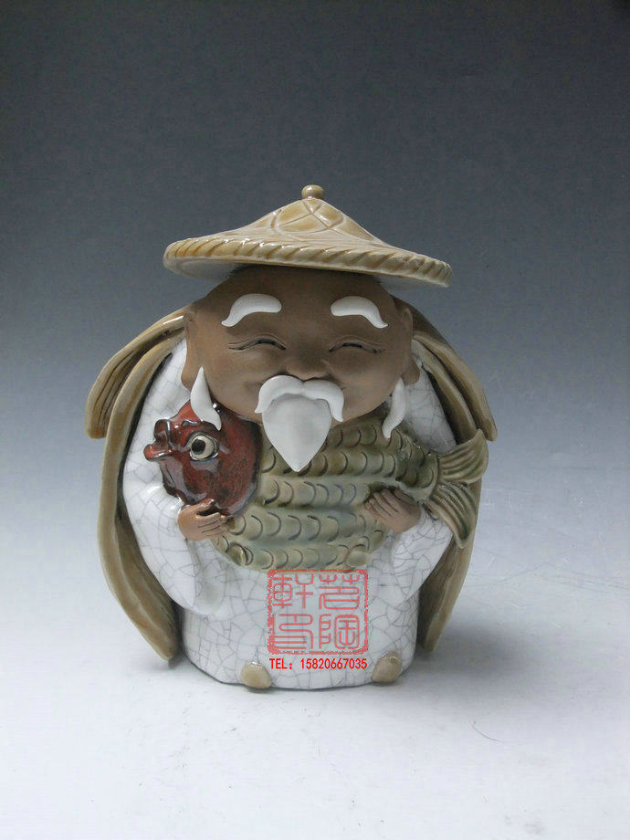 陶瓷工艺品 石湾公仔 喜获大利 渔公