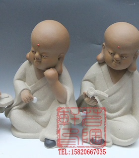 陶瓷工艺品 石湾公仔 一休 和尚 琴棋书画