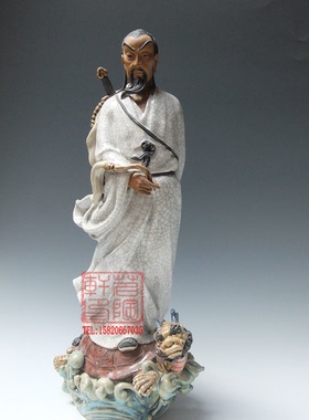 陶瓷石湾公仔纯阳吕祖工艺品