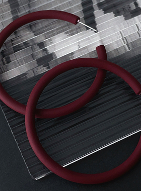 RTZHANG 安可拉红色大耳圈耳环女玫瑰的故事同款多色圆圈耳钉耳饰