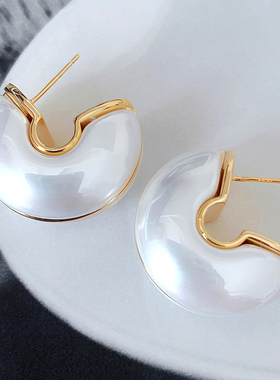 RTZHANG 高级感轻奢珍珠耳环耳钉女气质设计感夸张个性大气耳饰品