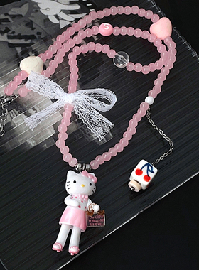RTZHANG可爱卡通KT猫颈链项链女