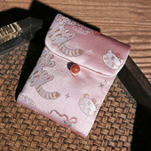 高档刺绣中国风文玩绒布复古织锦手镯珠宝首饰品锦囊收纳小福袋子