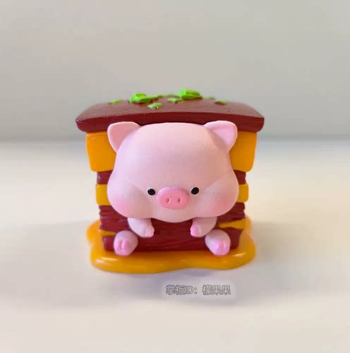 午餐肉罐头猪可爱美食Q版五花肉cos饺子猪丸子猪潮玩盲盒摆件公仔