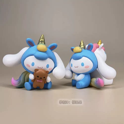 卡通玉桂狗变装独角兽大耳狗摆件公仔小手办桌面摆件可爱儿童礼物
