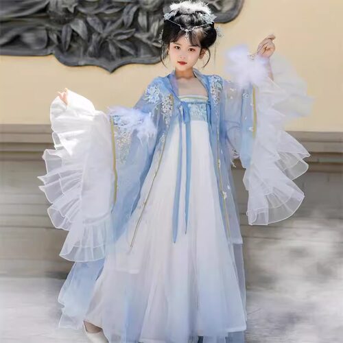 童装春季女童汉服2026新款古风超仙气国风唐装儿童斗篷披风古装