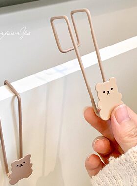门后挂钩卡通创意免打孔挂衣架卧室厨房收纳钩子办公室置物小挂钩