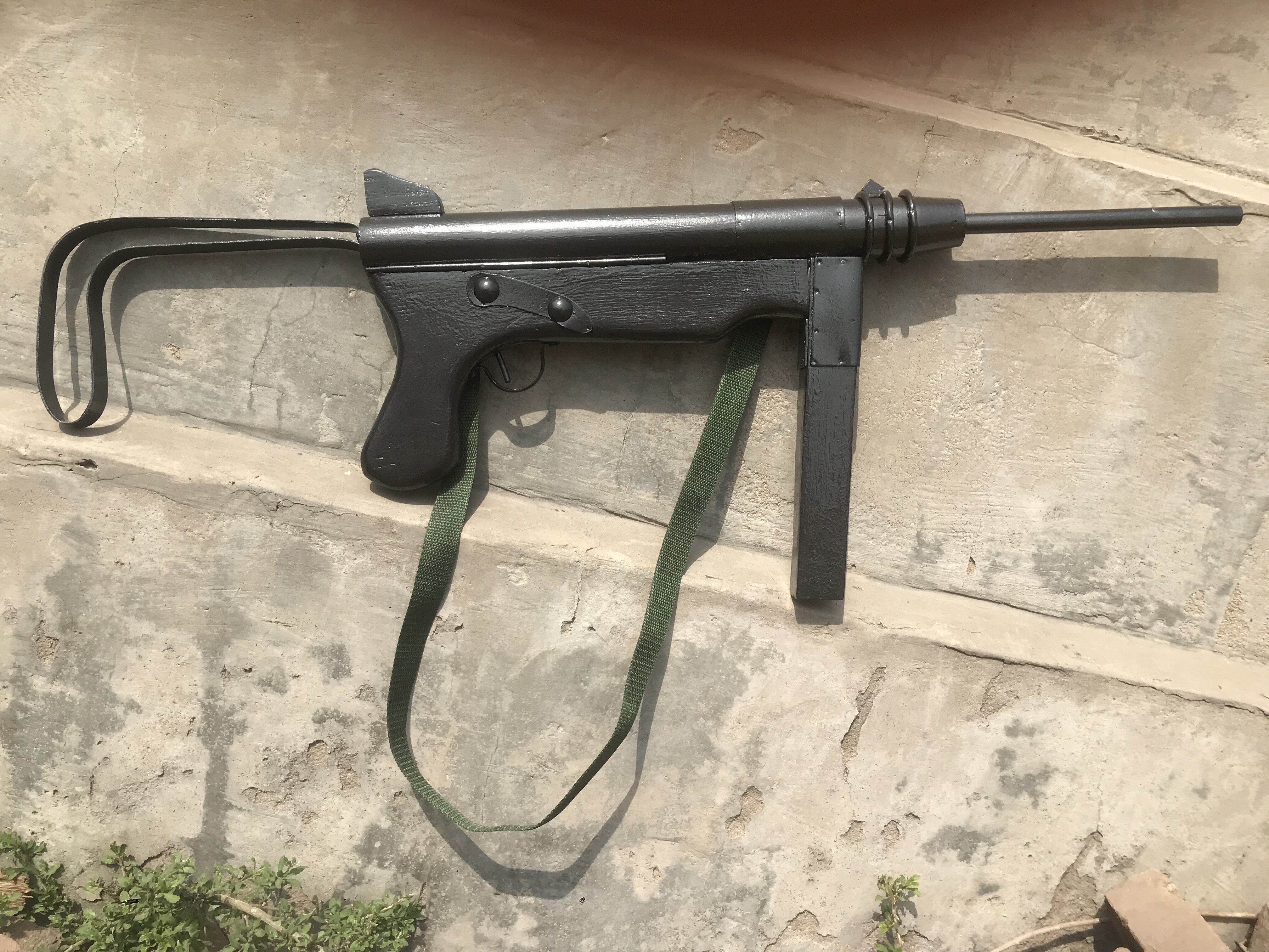 影视舞台表演道具美式m3机枪木制m3冲锋枪轻机枪表演枪冲锋枪道具