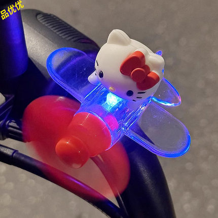 风力发光电动车摩托车装饰摆件风能小飞机风力发光LED灯车载摆件