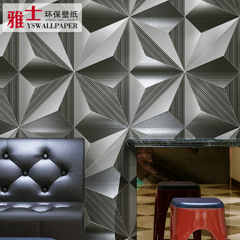 3d立体KTV背景墙纸闪光专用酒吧个性创意非自粘无胶店铺装修壁纸