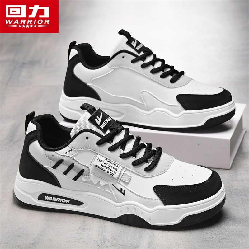 回力男鞋板鞋男士2025新款冬季皮面防水黑白高级百搭运动休闲鞋子,流行男鞋,休闲板鞋,淘宝优惠券,粉丝福利购,淘宝优惠卷