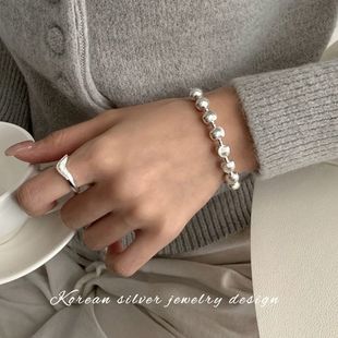 沁泓拉絲貓眼珠銀珠手鏈女s925純銀韓版 手串 重工高級感輕奢時尚