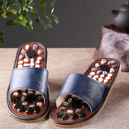 夷福来足底鹅卵石穴位按摩拖鞋夏季男女脚底按摩鞋软底保健凉拖鞋