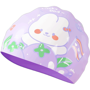 儿童泳帽女童硅胶男童防水不勒头宝宝小孩游泳帽子防晒帽护耳装备