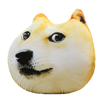 神烦狗抱枕哈士奇萨摩狗头靠垫