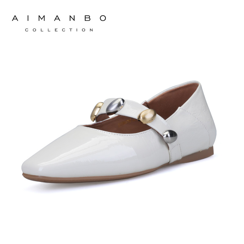 漫步佳人2026春季新品复古浅口鞋女裸色一字带设计感平底舒适单鞋,女鞋,玛丽珍鞋,淘宝优惠券,粉丝福利购,淘宝优惠卷