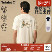 T恤夏季 Timberland添柏岚官方男女同款 短袖 户外透气印花舒适A5RMM
