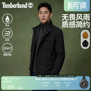 Timberland添柏岚官方男装 A6BF4 三合一外套防风防水保暖棉服内胆
