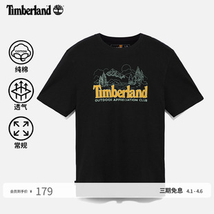 T恤夏季 户外休闲透气印花舒适A6B8V 短袖 Timberland添柏岚官方男装
