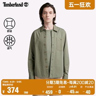 长袖 Timberland添柏岚官方男装 通勤休闲口袋 春季 A62CD 衬衫