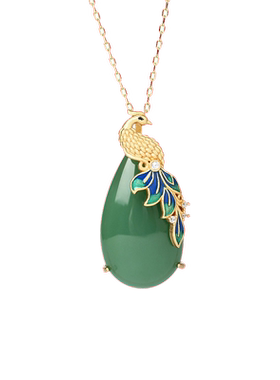 凤仪（饰品）镶玉珐琅旗袍项链女