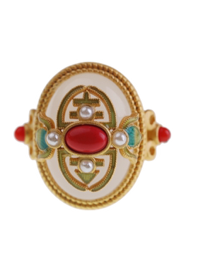 夏季宫廷设计中国风古法金戒指